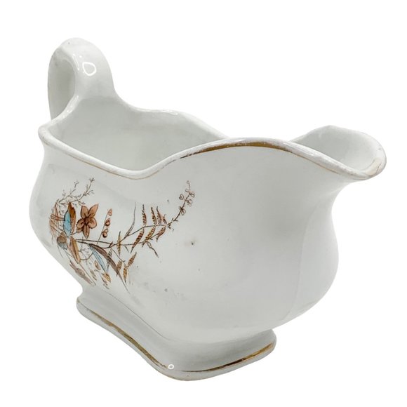 Vintage Maddock & Co Royal Stone China Gravy Boat Burslem England Pink Dianthus - Picture 7 of 11